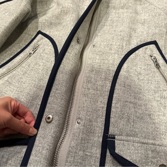 J Crew Petite Women’s Summit Parka in Italian Stadium Cloth Wool - Picture 7 of 11